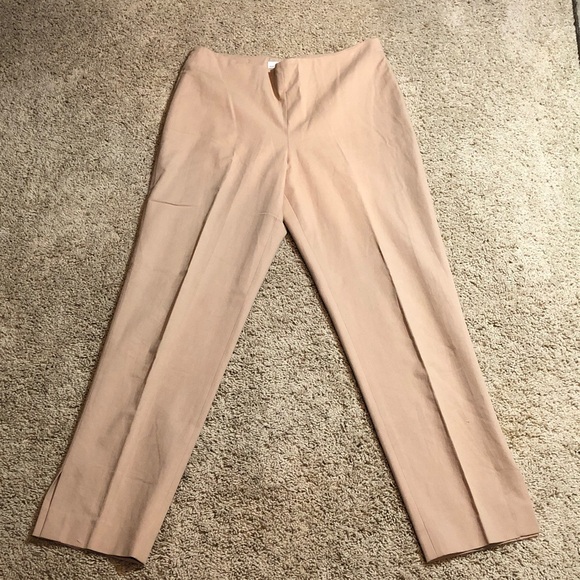 Brunello Cucinelli Pants - Brunello Cucinelli Light Tan Women's Trousers With Side Slits, Size 6